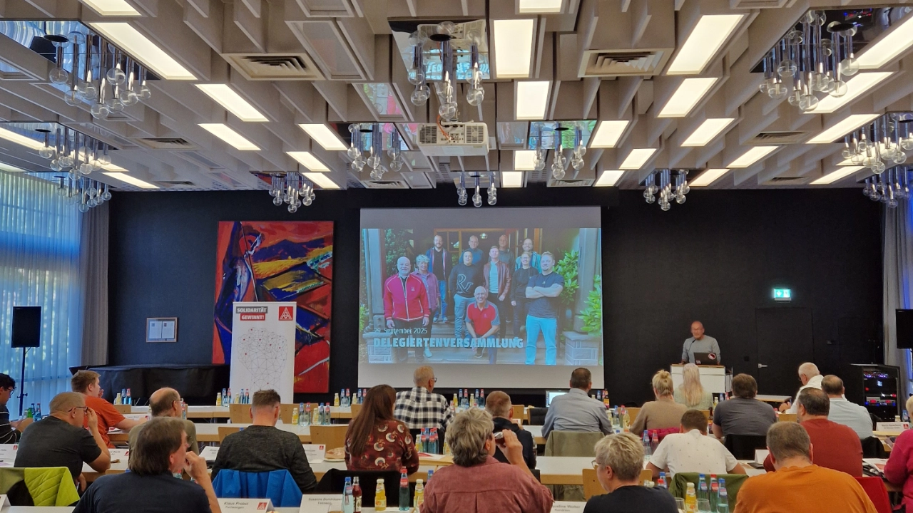 Unsere Delegierten in der Tonhalle in Villingen. Fotografiert von hinten.