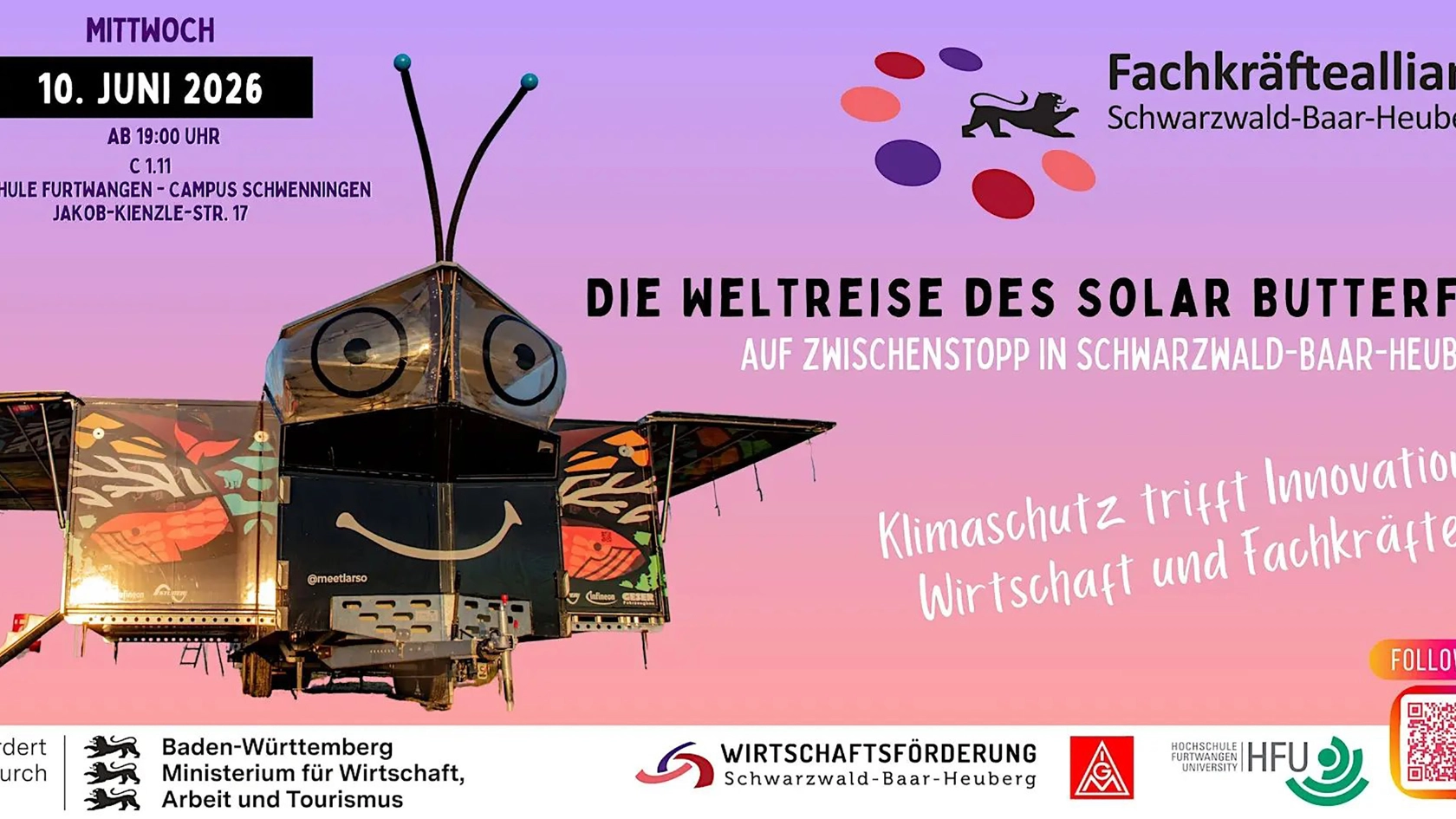 Das Bild zeigt die Einladung für die Veranstaltung.