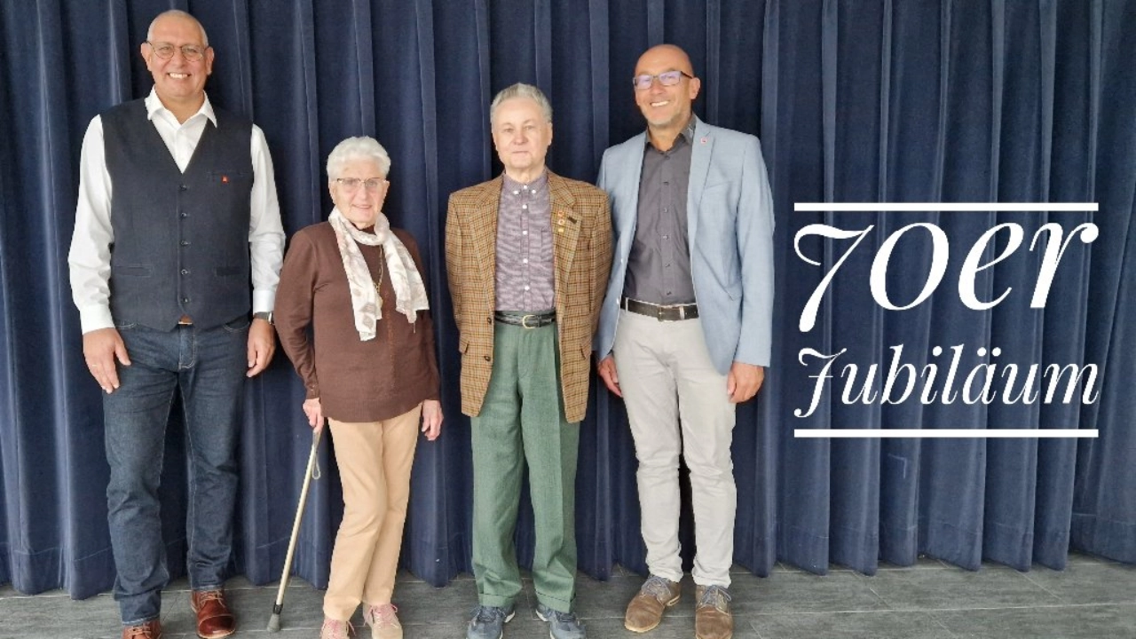 Unsere Mitgliederfeiern 70-jähriges Jubiläum.