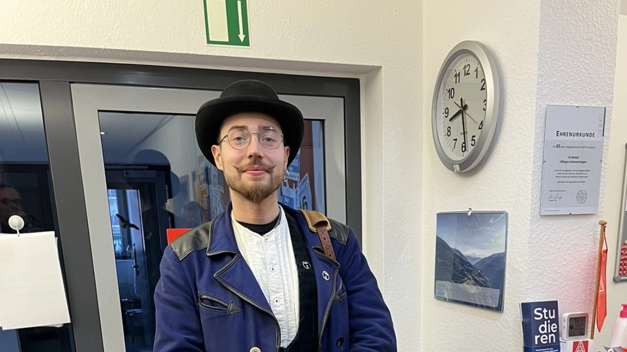 Wandergeselle zu Besuch in der IG Metall.