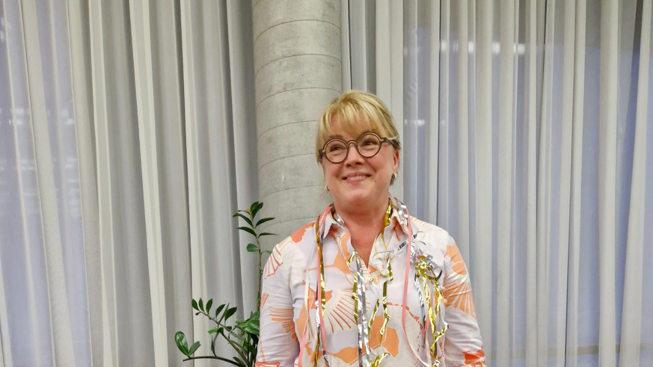 Beate Kaltenegger an Ihrer Verabschiedung.