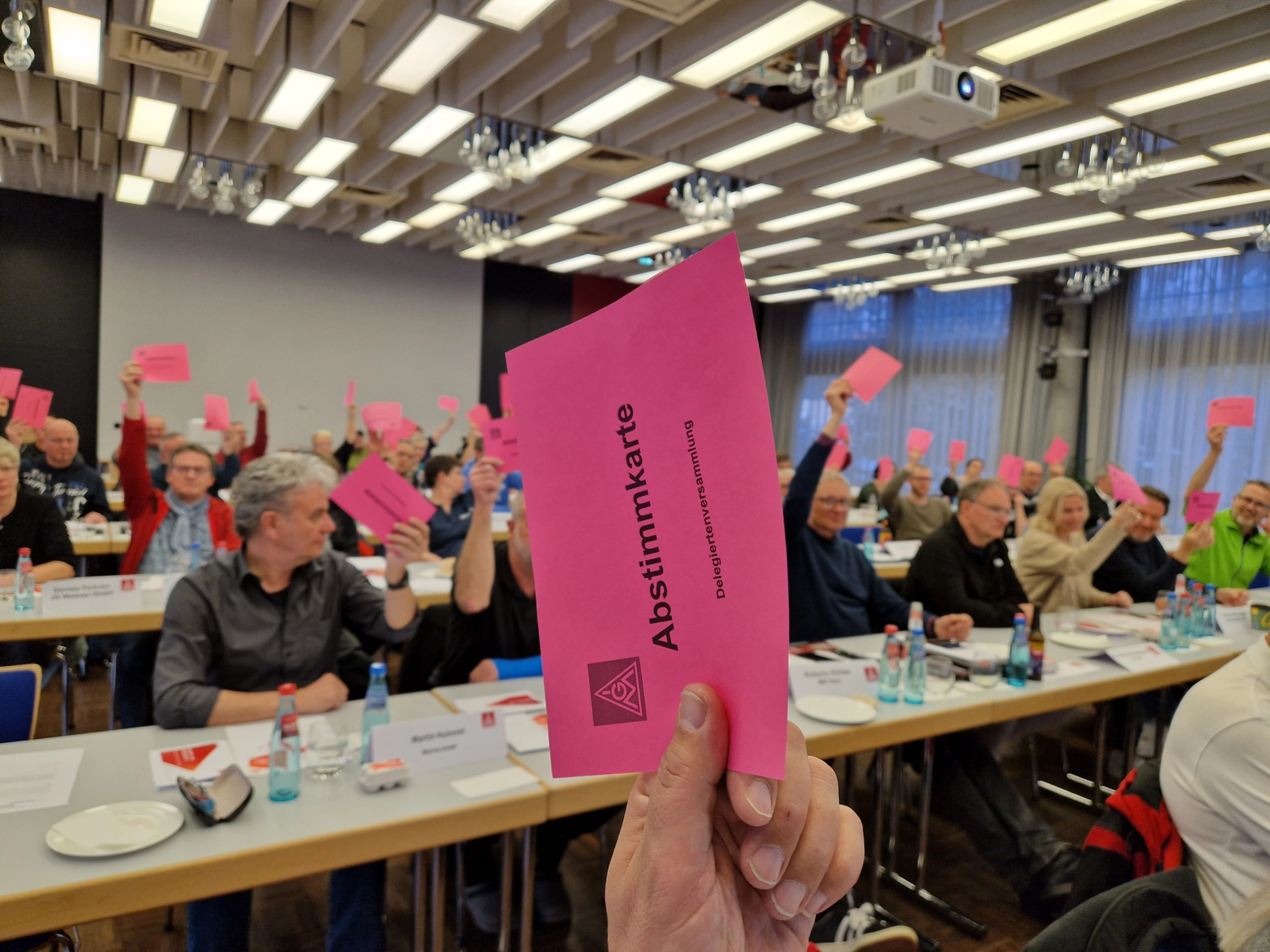 Unsere Delegierte stimmen ab