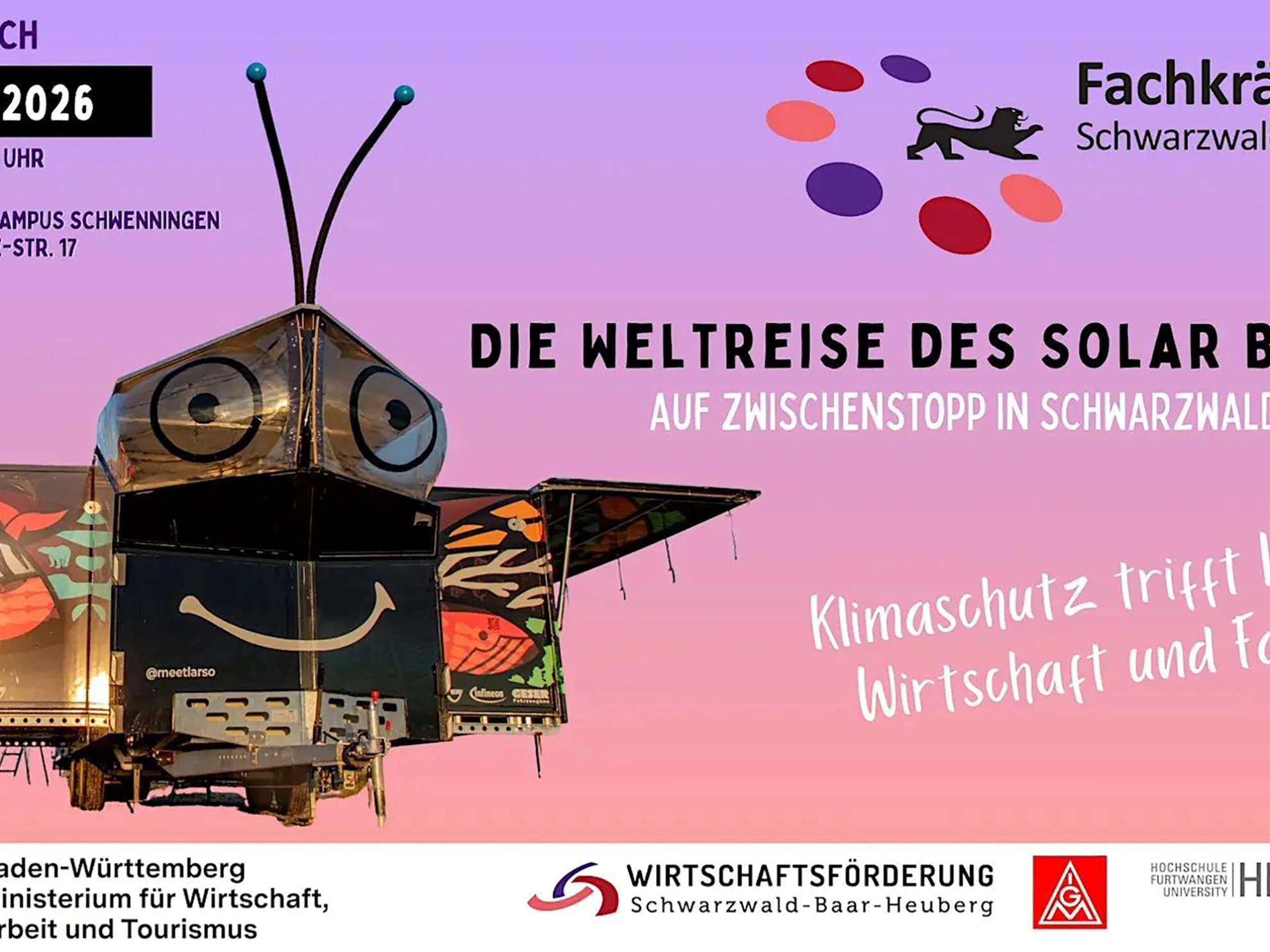 Das Bild zeigt die Einladung für die Veranstaltung.