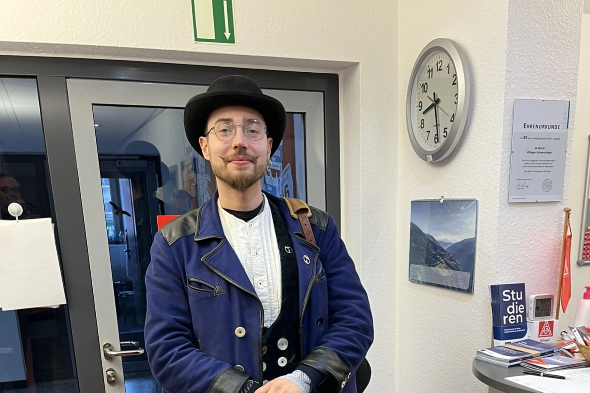 Wandergeselle zu Besuch in der IG Metall.