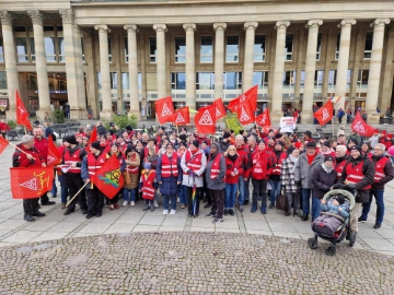 Gewerkschaften rufen zu Demonstration in Stuttgart auf