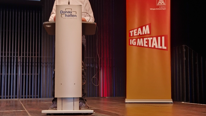 Unser Thomas Bleile am Redepult
