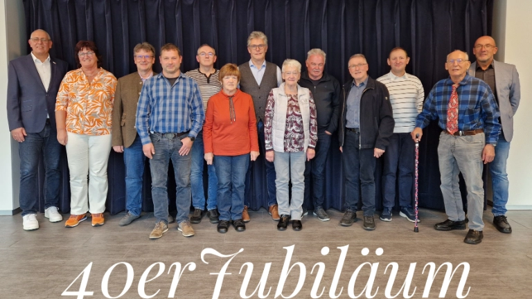 Das Foto zeigt unsere Jubilare mit 40 Jahren IG Metall Zugehörigkeit.