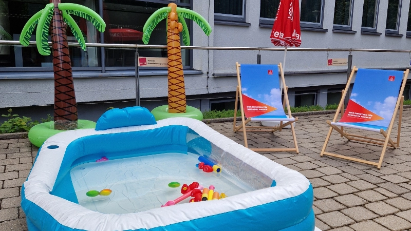 Unser "Poolbereich" - es darf geplanscht werden.