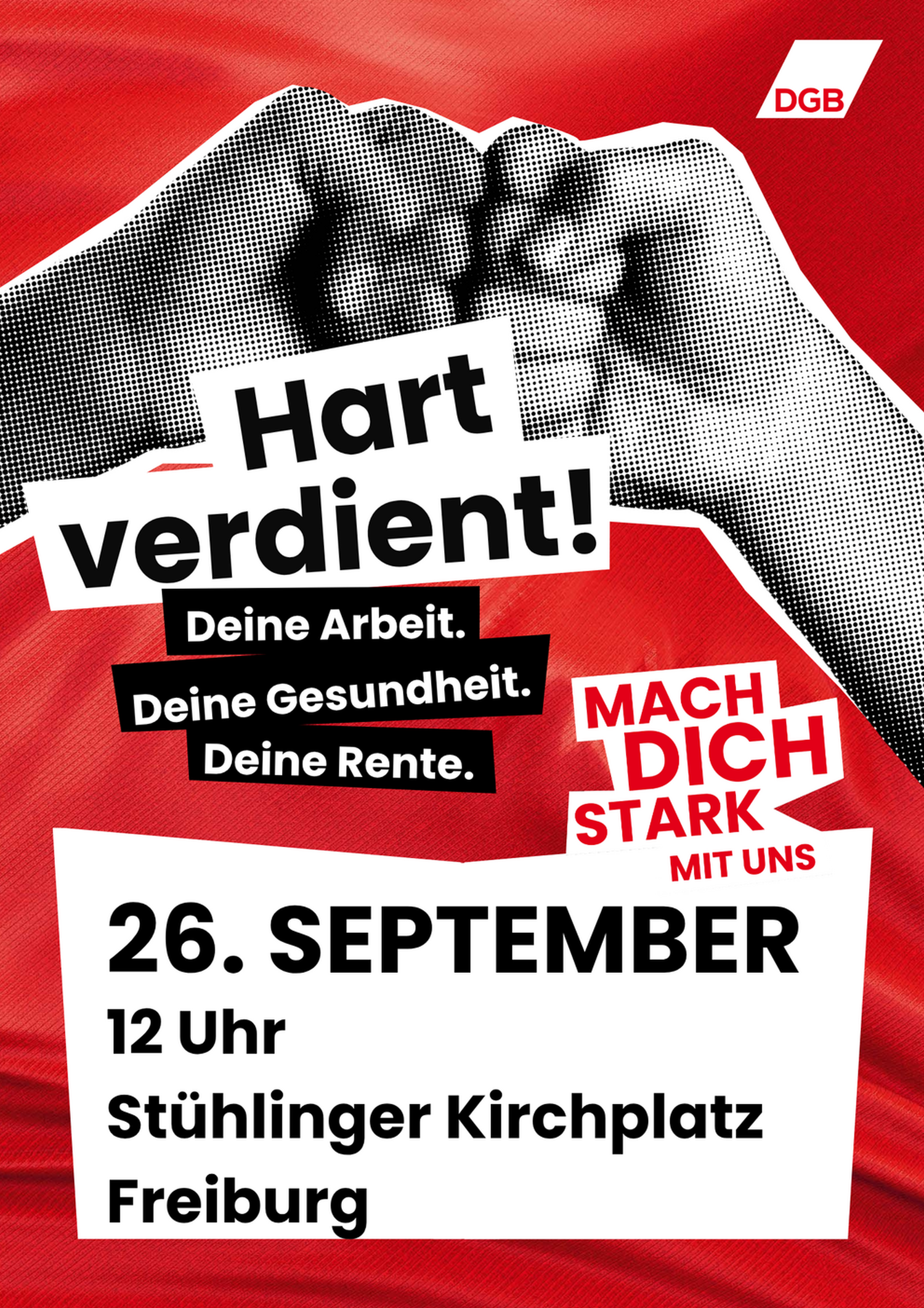 Das Foto zeigt den Flyer vom Aktionstag.